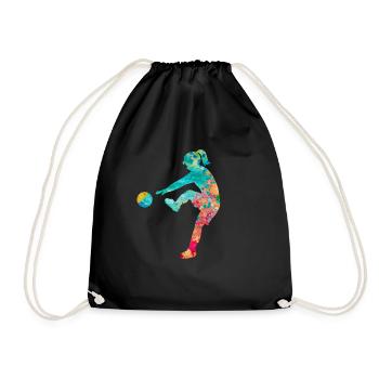 Footballeur - PopArt Style - Sac de sport léger - noir - Devant