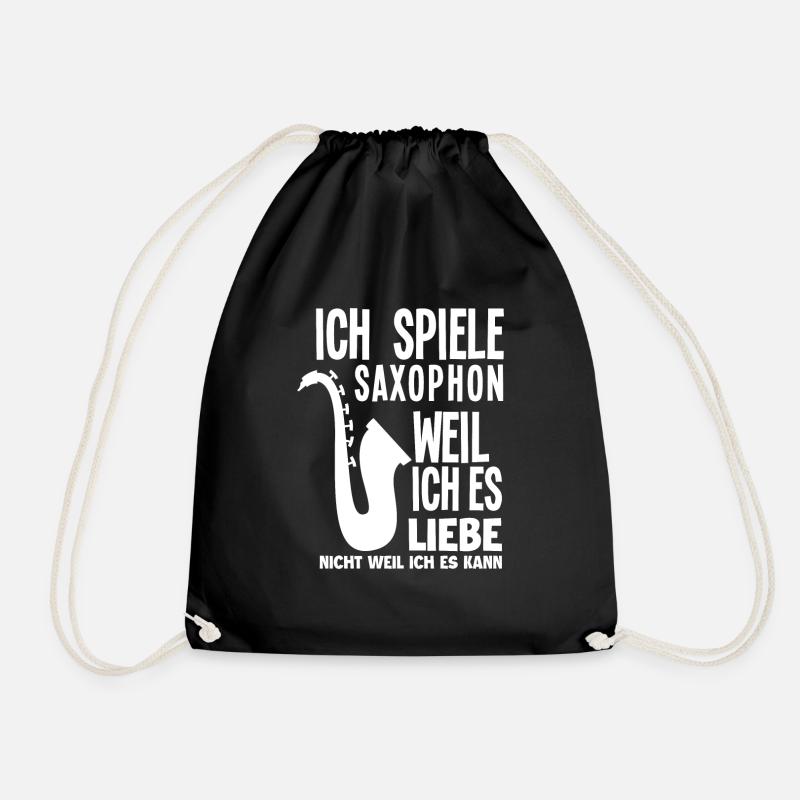 Saxophon - Turnbeutel - Schwarz