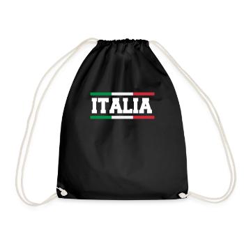 Italie Drapeau Italien Italia Fierté Italienne - Sac de sport léger - noir - Devant