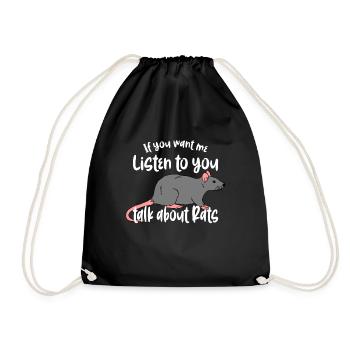 Rat owners talk about rats - Drawstring Bag - black - Front