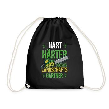 Hart Härter Landschaftsgärtner Lustiges Garten - Turnbeutel - Schwarz - Vorne