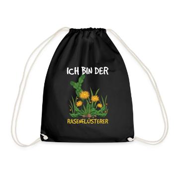 Rasenflüsterer - Lustiges Garten Rechenzentrum - Turnbeutel - Schwarz - Vorne