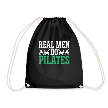 Real MenMake Pilates Fitness Training - Drawstring Bag - black - Front