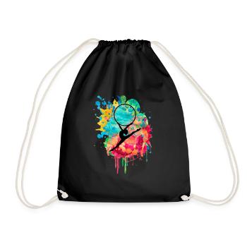 Gymnastique sportive rythmique avec pneus - PopArt - Sac de sport léger - noir - Devant