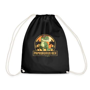 Papasaurus Rex Idée Cadeau Papa Dinosaure - Sac de sport léger - noir - Devant