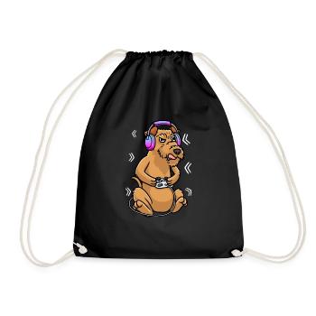 Irish Terrier Hund Gamer Gaming Videospiel Irish - Turnbeutel - Schwarz - Vorne