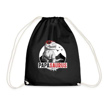 Papasaurus Rex Idée Cadeau Papa Dinosaure - Sac de sport léger - noir - Devant