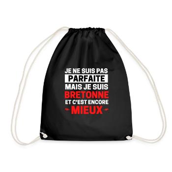 Je ne suis pas parfaite mais je suis Bretonne .. - Sac de sport léger - noir - Devant