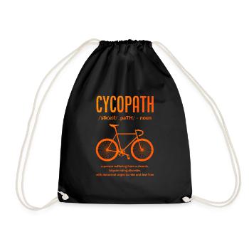 Bicycle Cyclists Cyclists Bikers - Drawstring Bag - black - Front