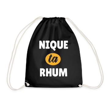 tee shirt nique ta rhum - Sac de sport léger - noir - Devant