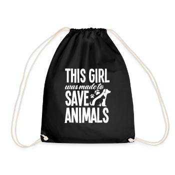 Funny Veterinary Veterinarian Veterinarian Gift - Drawstring Bag - black - Front
