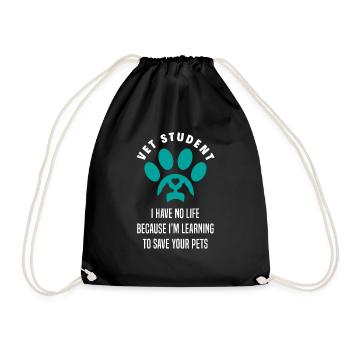 Funny Veterinary Student Veterinary Medicine Student - Drawstring Bag - black - Front