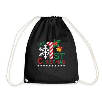 MY 1ST CHRISTMAS - Turnbeutel - Schwarz - Vorne