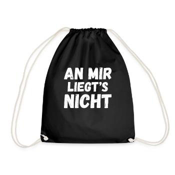 An mir liegts nicht schwarzer Humor - Turnbeutel - Schwarz - Vorne