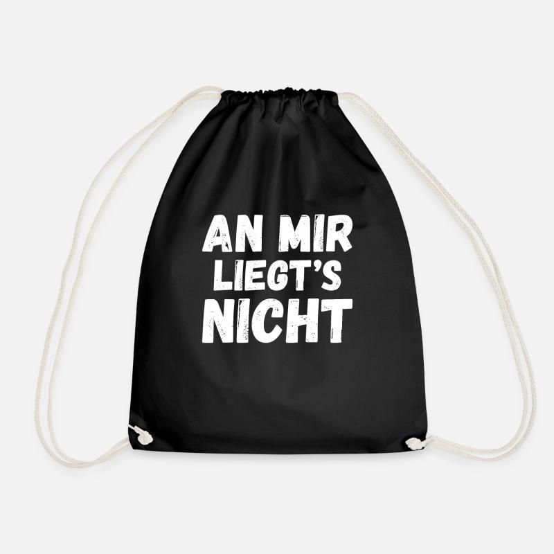 An mir liegts nicht schwarzer Humor - Turnbeutel - Schwarz