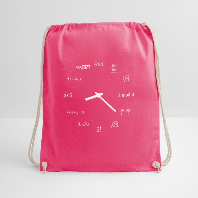 Math Clock Funny Mathematics Clock Meme Math Love Drawstring Bag