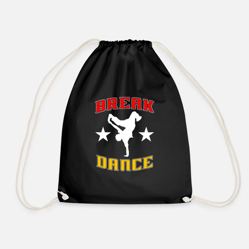 Breakdance BBoy BGirl Streetdance Breakdance - Drawstring Bag - black
