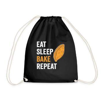Eat Sleep Bake Empanadas - Drawstring Bag - black - Front