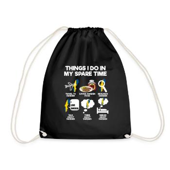 Suède - Sac de sport léger - noir - Devant
