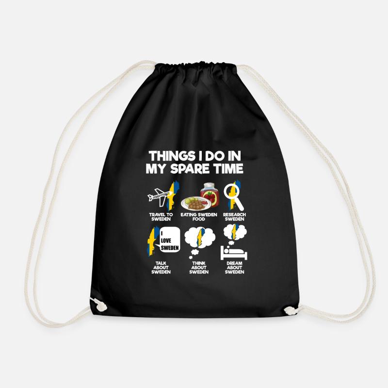 Suède - Sac de sport léger - noir