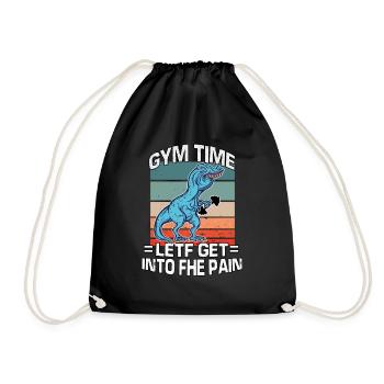 T-Rex Speech Defect Athlete Fitness Bodybuilding - Drawstring Bag - black - Front