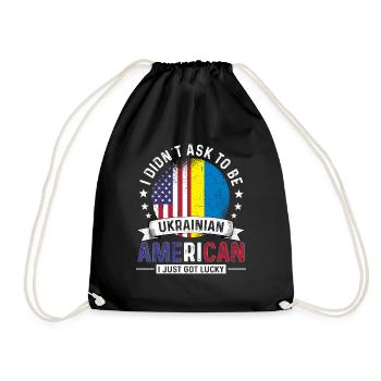 Drapeaux ukrainiens américains Fierté Ukraine Drapeau - Sac de sport léger - noir - Devant