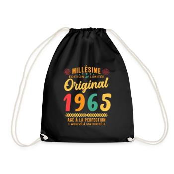 57 ans Millésime 1965 Original Cadeau - Sac de sport léger - noir - Devant