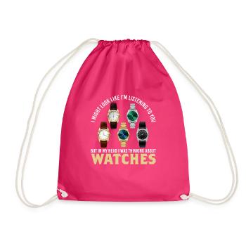 Watches Collector Luxuxry Watch Collection Gifts - Drawstring Bag - fuchsia - Front