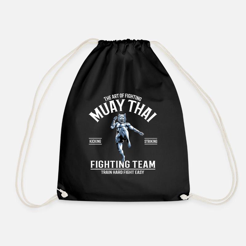 Muay Thai Tiger Fighter - Thai Boxing Fighting - Turnbeutel - Schwarz
