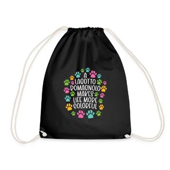 Lagotto Romagnolo faire la vie chien coloré - Sac de sport léger - noir - Devant