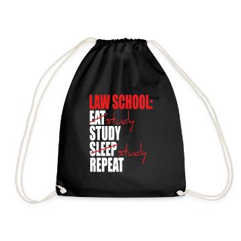 Law School Graduation Law Student Must Haves - Drawstring Bag - black - Front