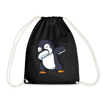 Dabbing Pinguin Pinguin Dab Pinguin Kostüm Jungen - Turnbeutel - Schwarz - Vorne