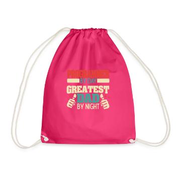 Programmeur le jour, plus grand papa la nuit - Sac de sport léger - fuchsia - Devant