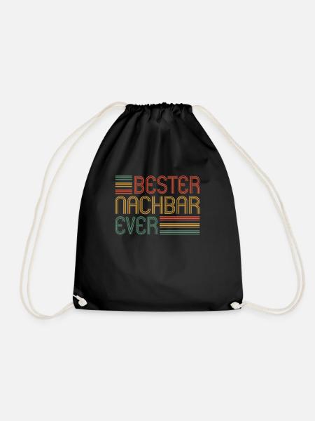 Bester Nachbar ever Nachbarn Nachbar - Turnbeutel - Schwarz