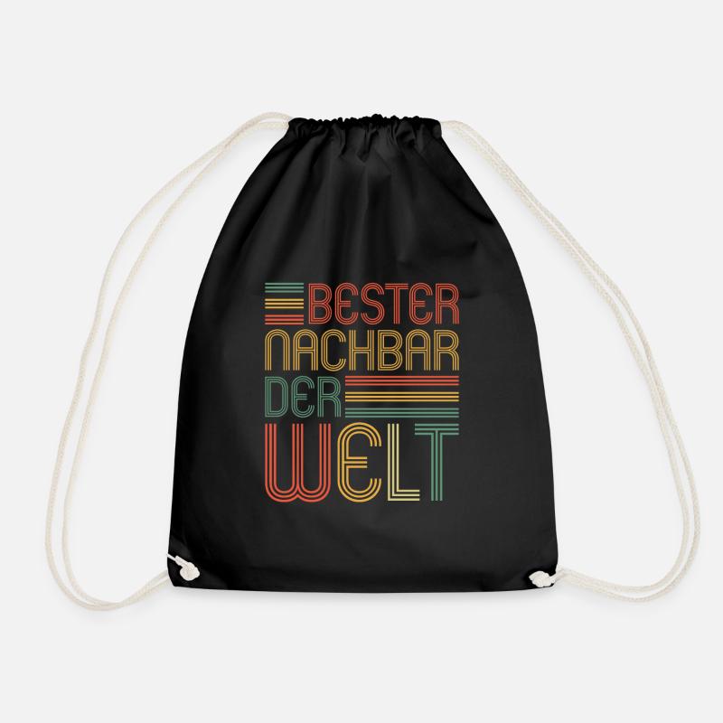 Bester Nachbar der Welt Nachbarn Nachbar - Turnbeutel - Schwarz