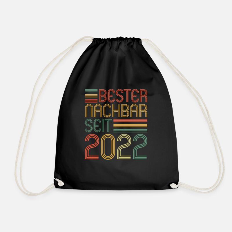 Bester Nachbar seit 2022 Nachbarn Nachbar - Turnbeutel - Schwarz