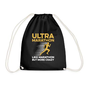 Ultramarathon-Design für einen Ultraläufer - Turnbeutel - Schwarz - Vorne