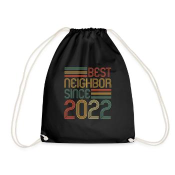 Best neighbor since 2022 Nachbarn Nachbar - Turnbeutel - Schwarz - Vorne
