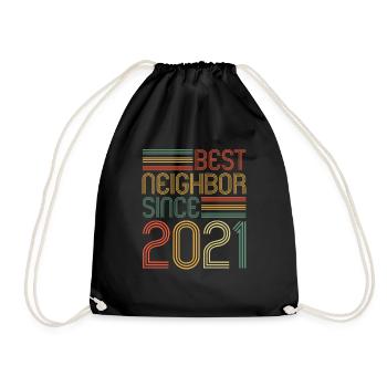 Best neighbor since 2021 Nachbarn Nachbar - Turnbeutel - Schwarz - Vorne