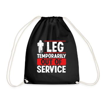 Broken Leg Club Broken Leg Broken Leg Warrior - Drawstring Bag - black - Front