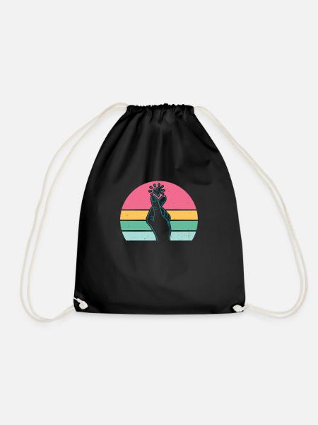 K-Pop Heart Hand Symbo | K-Pop - Sac de sport léger - noir