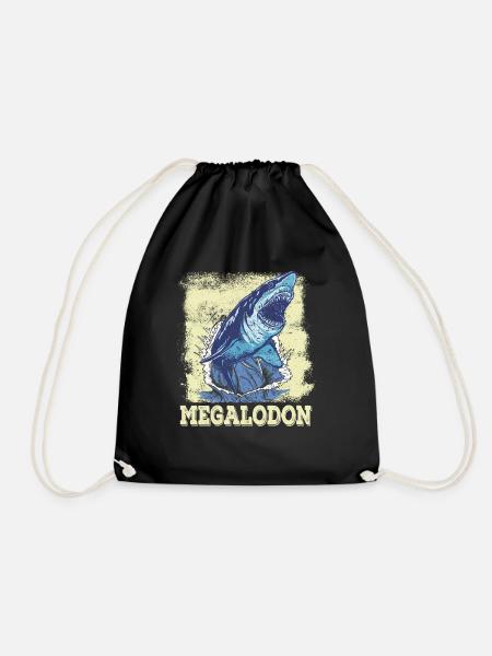 Megalodon - Drawstring Bag - black