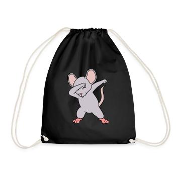 Mouse - Drawstring Bag - black - Front