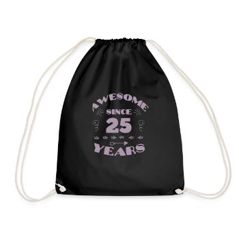Génial depuis 25 ans 25ème anniversaire Femmes - Sac de sport léger - noir - Devant