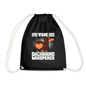 Teckel Butt Le teckel Chuchoteur - Sac de sport léger - noir - Devant