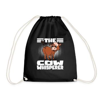 Les fesses de vache Le chuchoteur de vache - Sac de sport léger - noir - Devant