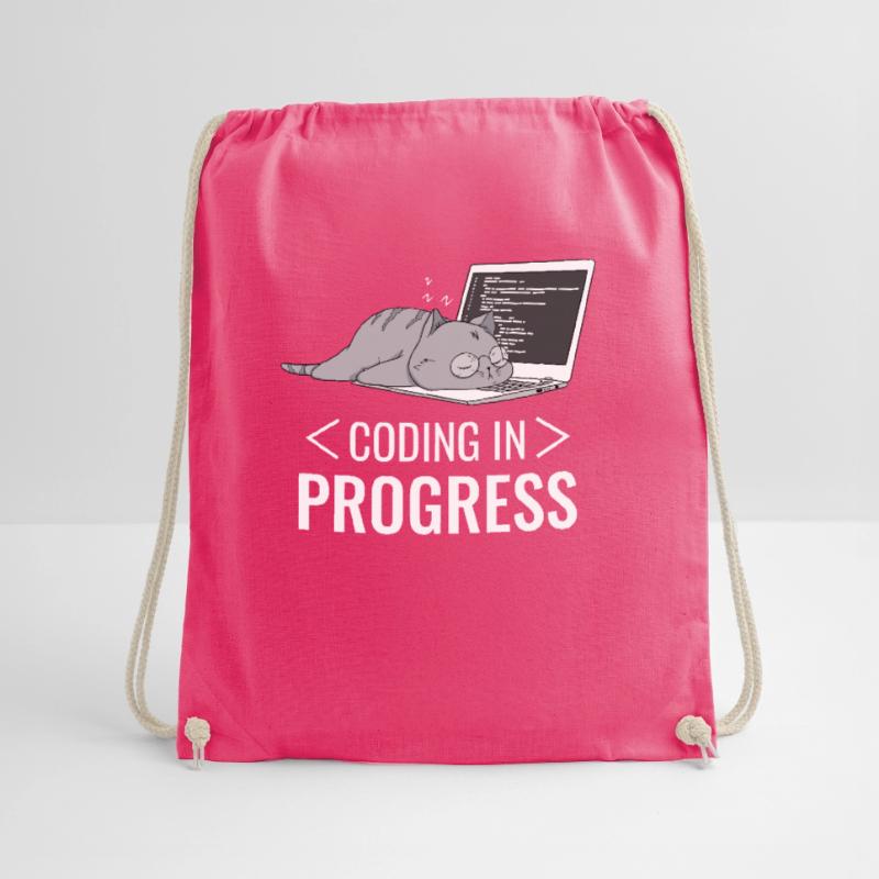 Programmieren Computer Nerd Katze Turnbeutel