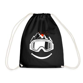 Ski goggles Skiing Snowboard - Drawstring Bag - black - Front