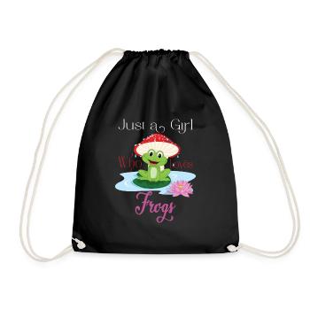 Juste une fille qui aime les grenouilles - Sac de sport léger - noir - Devant