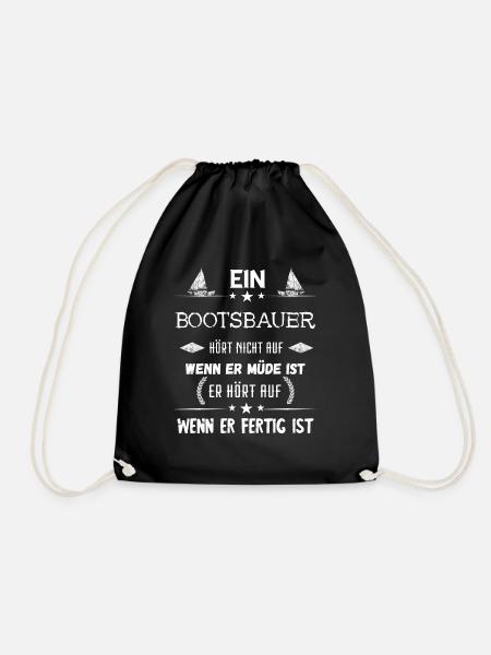 Bootsbauer Schiffe Boote Bauen Bootsbau Beruf - Turnbeutel - Schwarz